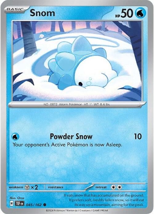 Snom - 045/162 045/162 Common Temporal Forces Pokémon card