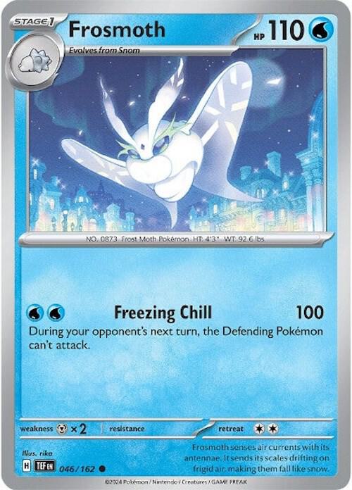 Frosmoth 046/162 Common Temporal Forces Pokémon card