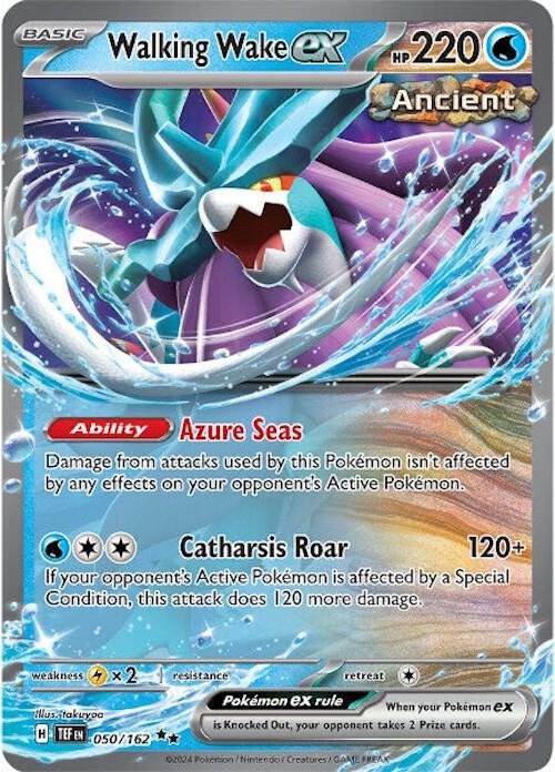 Walking Wake ex - 050/162 050/162 Double Rare Temporal Forces Pokémon card