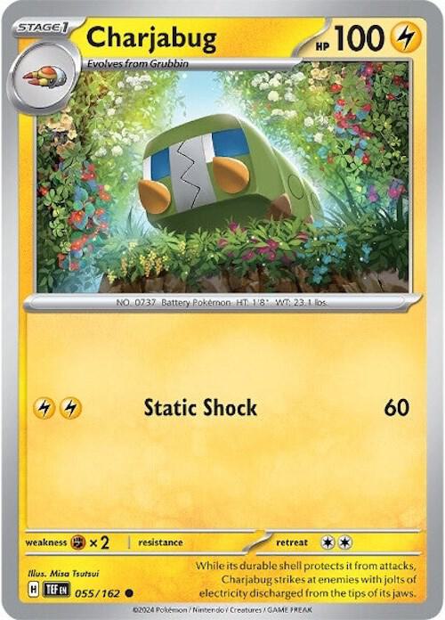 Charjabug - 055/162 055/162 Common Temporal Forces Pokémon card