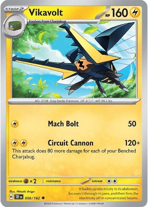 Vikavolt 056/162 Uncommon Temporal Forces Pokémon card