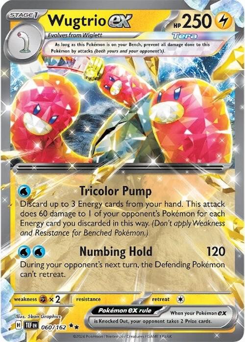 Wugtrio ex - 060/162 060/162 Double Rare Temporal Forces Pokémon card