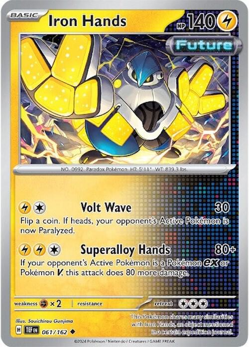 Iron Hands 061/162 Uncommon Temporal Forces Pokémon card