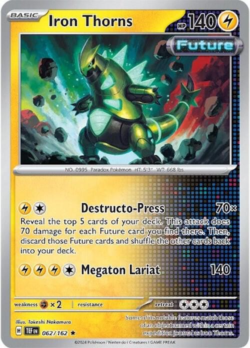 Iron Thorns 062/162 Rare Temporal Forces Pokémon card