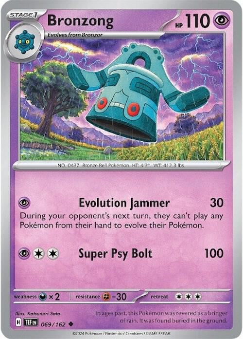 Bronzong 069/162 Uncommon Temporal Forces Pokémon card