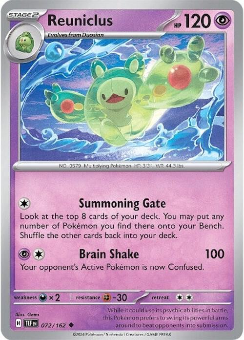 Reuniclus - 072/162 072/162 Uncommon Temporal Forces Pokémon card