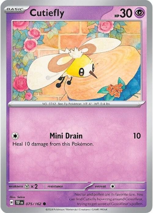 Cutiefly - 075/162 075/162 Common Temporal Forces Pokémon card