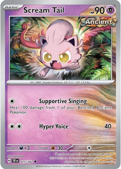 Scream Tail 077/162 Uncommon Temporal Forces Pokémon card
