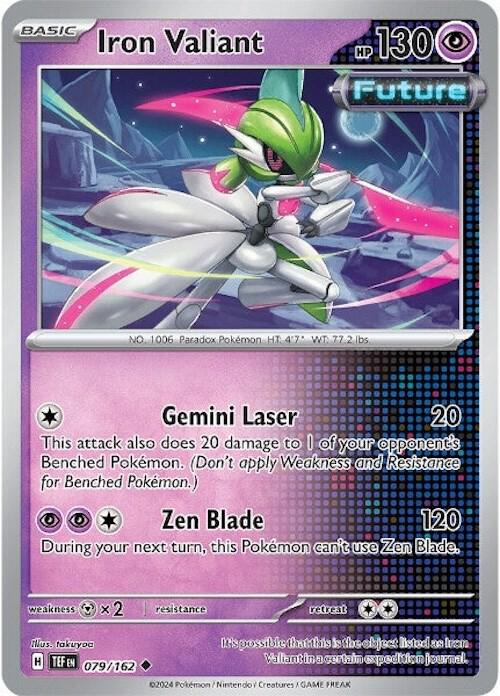 Iron Valiant - 079/162 079/162 Uncommon Temporal Forces Pokémon card