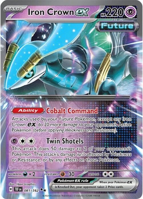 Iron Crown ex - 081/162 081/162 Double Rare Temporal Forces Pokémon card