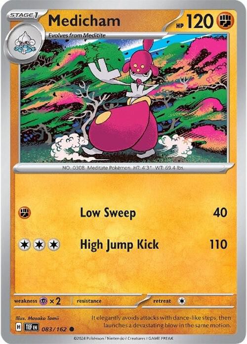 Medicham 083/162 Common Temporal Forces Pokémon card