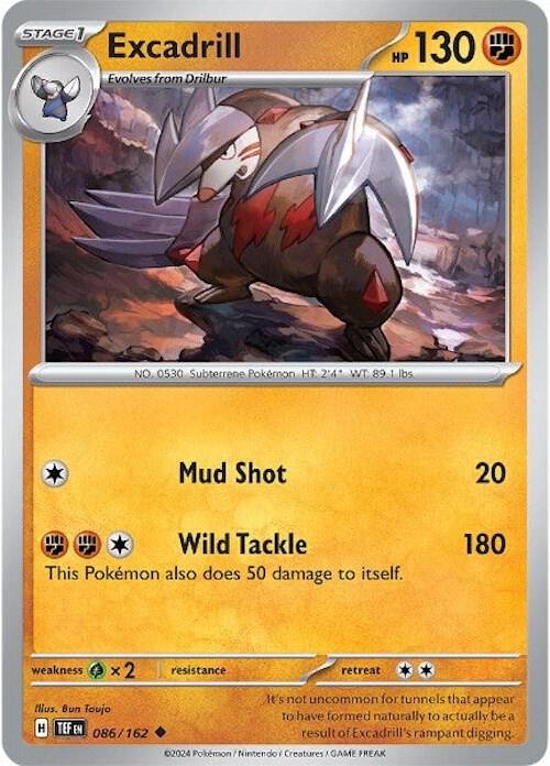 Excadrill - 086/162 086/162 Uncommon Temporal Forces Pokémon card