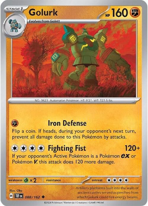 Golurk 088/162 Uncommon Temporal Forces Pokémon card