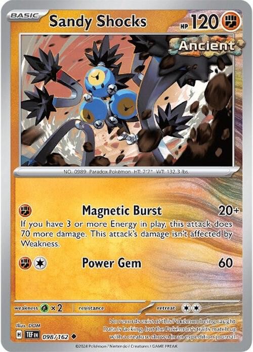 Sandy Shocks 098/162 Uncommon Temporal Forces Pokémon card