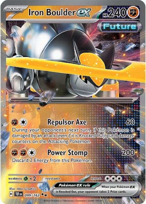 Iron Boulder ex - 099/162 099/162 Double Rare Temporal Forces Pokémon card