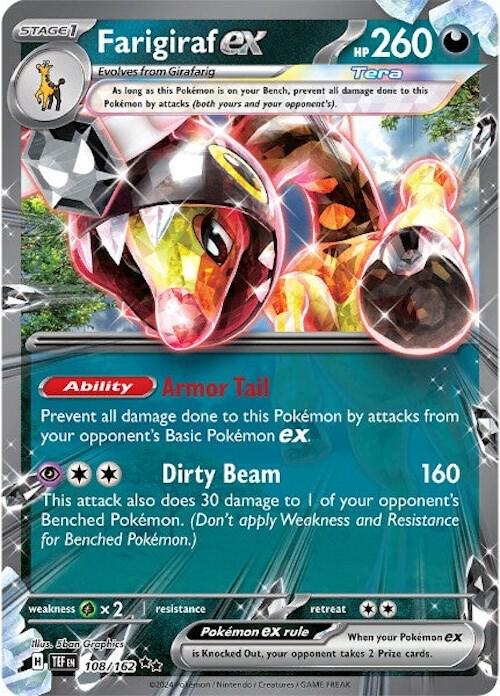 Farigiraf ex - 108/162 108/162 Double Rare Temporal Forces Pokémon card