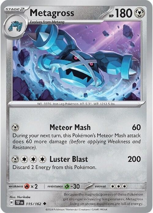 Metagross - 115/162 115/162 Uncommon Temporal Forces Pokémon card