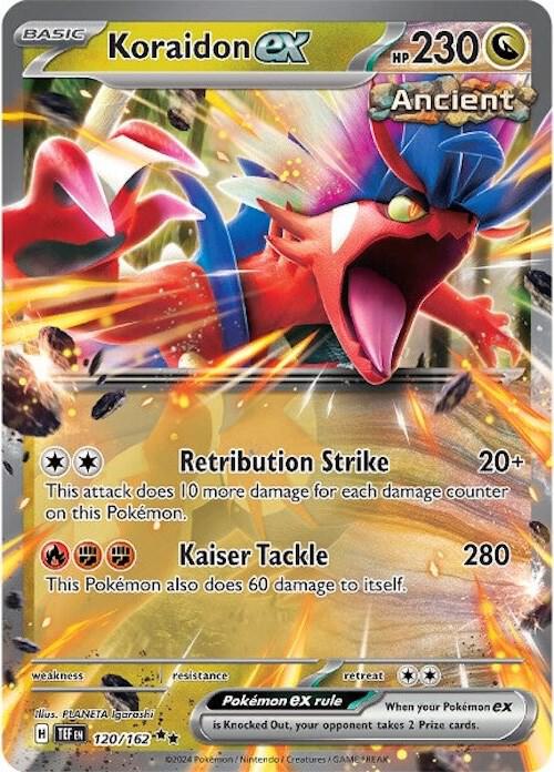 Koraidon ex 120/162 Double Rare Temporal Forces Pokémon card