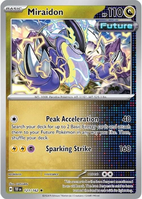 Miraidon 121/162 Rare Temporal Forces Pokémon card