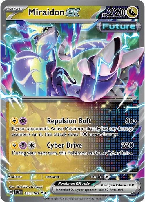 Miraidon ex 122/162 Double Rare Temporal Forces Pokémon card