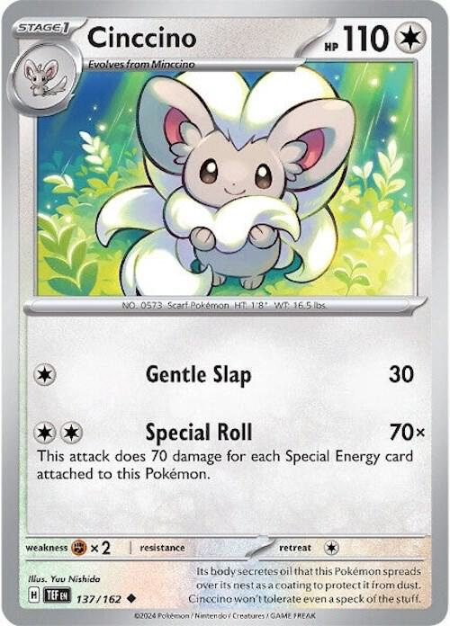 Cinccino - 137/162 137/162 Uncommon Temporal Forces Pokémon card