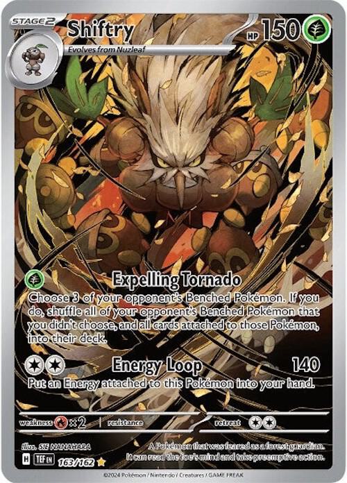 Shiftry - 163/162 163/162 Illustration Rare Temporal Forces Pokémon card