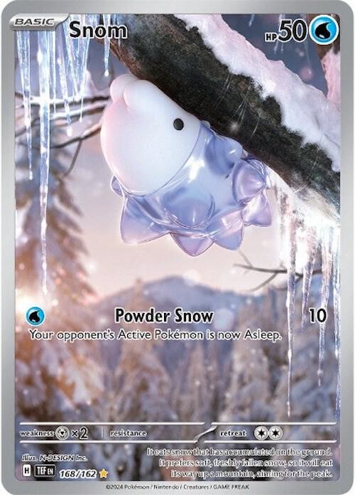 Snom - 168/162 168/162 Illustration Rare Temporal Forces Pokémon card