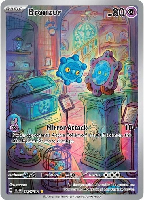 Bronzor - 170/162 170/162 Illustration Rare Temporal Forces Pokémon card