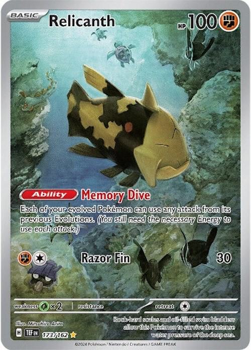 Relicanth - 173/162 173/162 Illustration Rare Temporal Forces Pokémon card