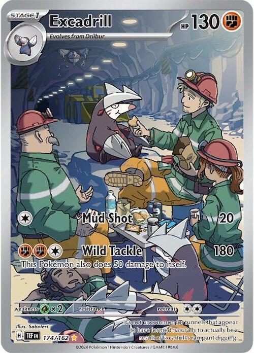 Excadrill - 174/162 174/162 Illustration Rare Temporal Forces Pokémon card