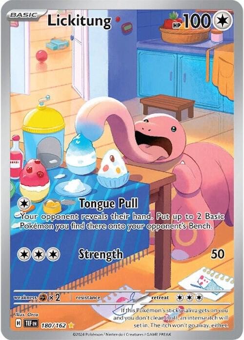 Lickitung - 180/162 180/162 Illustration Rare Temporal Forces Pokémon card