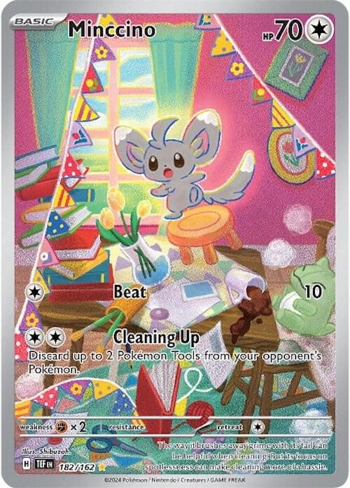 Minccino - 182/162 182/162 Illustration Rare Temporal Forces Pokémon card