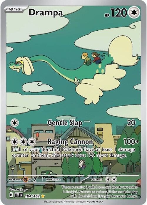 Drampa - 184/162 184/162 Illustration Rare Temporal Forces Pokémon card