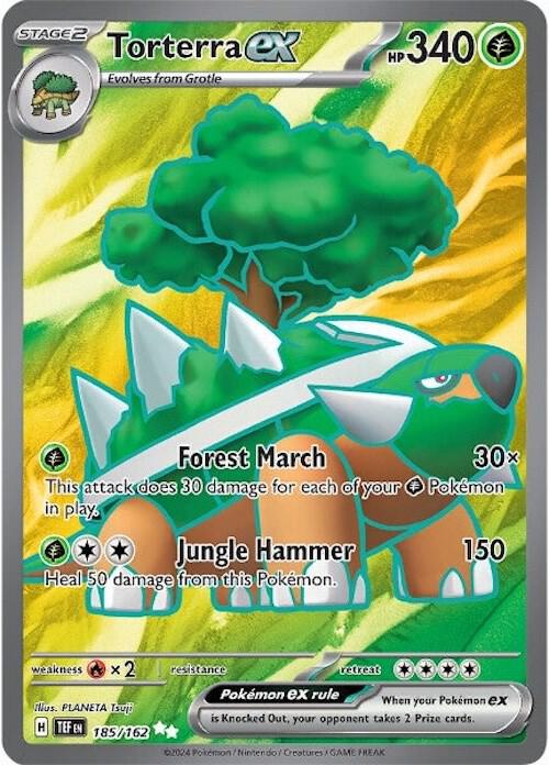 Torterra ex - 185/162 185/162 Ultra Rare Temporal Forces Pokémon card