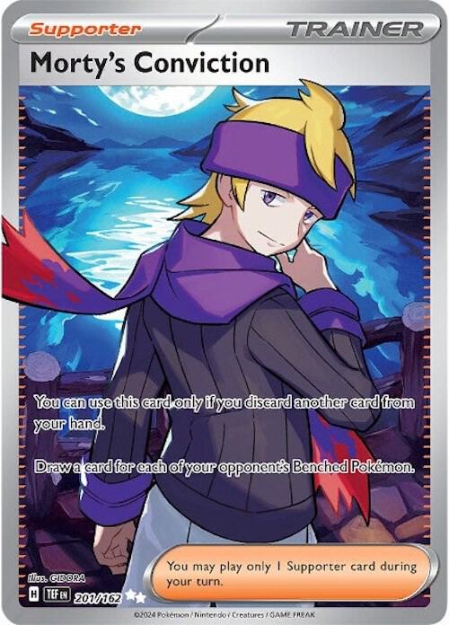Morty's Conviction - 201/162 201/162 Ultra Rare Temporal Forces Pokémon card