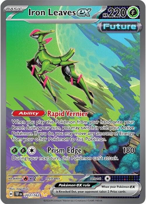 Iron Leaves ex - 203/162 203/162 Special Illustration Rare Temporal Forces Pokémon card