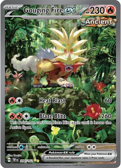 Gouging Fire ex - 204/162 204/162 Special Illustration Rare Temporal Forces Pokémon card