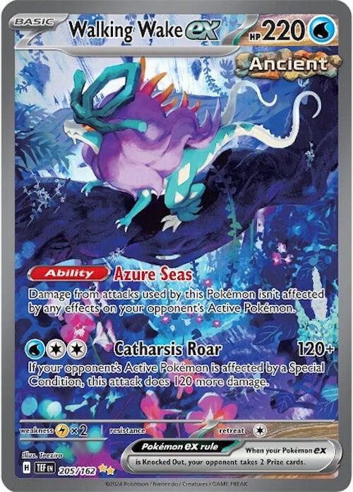 Walking Wake ex - 205/162 205/162 Special Illustration Rare Temporal Forces Pokémon card