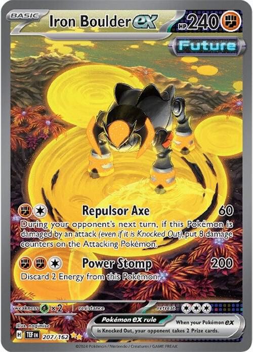 Iron Boulder ex - 207/162 207/162 Special Illustration Rare Temporal Forces Pokémon card