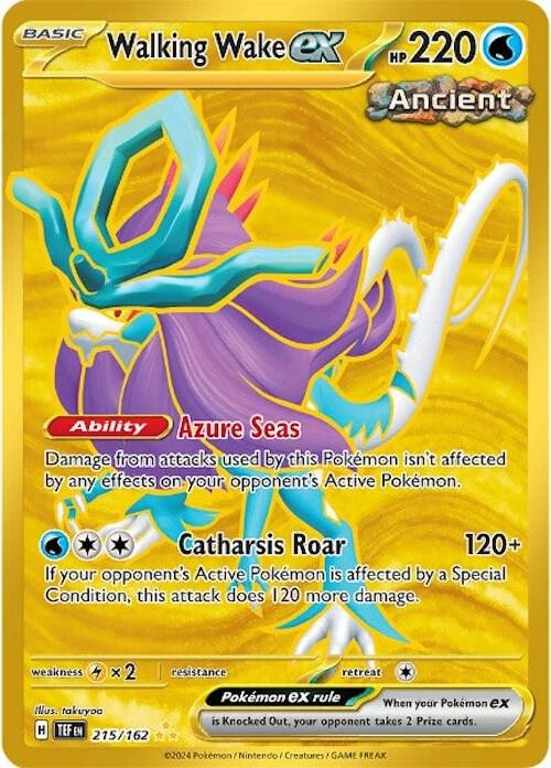 Walking Wake ex - 215/162 215/162 Hyper Rare Temporal Forces Pokémon card