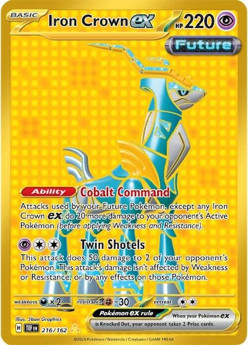 Iron Crown ex - 216/162 216/162 Hyper Rare Temporal Forces Pokémon card