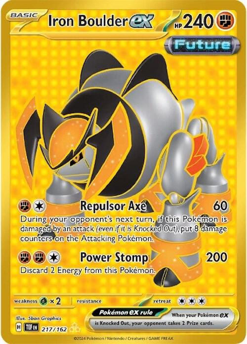 Iron Boulder ex - 217/162 217/162 Hyper Rare Temporal Forces Pokémon card