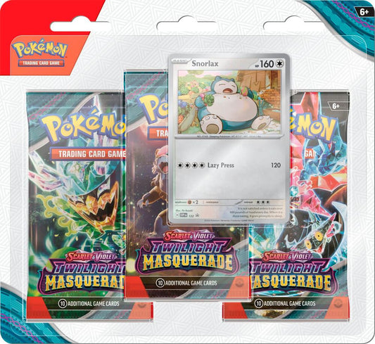 Twilight Masquerade 3 Pack Blister [Snorlax] Pokémon card
