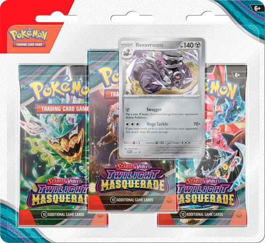 Twilight Masquerade 3 Pack Blister [Revavroom] Pokémon card