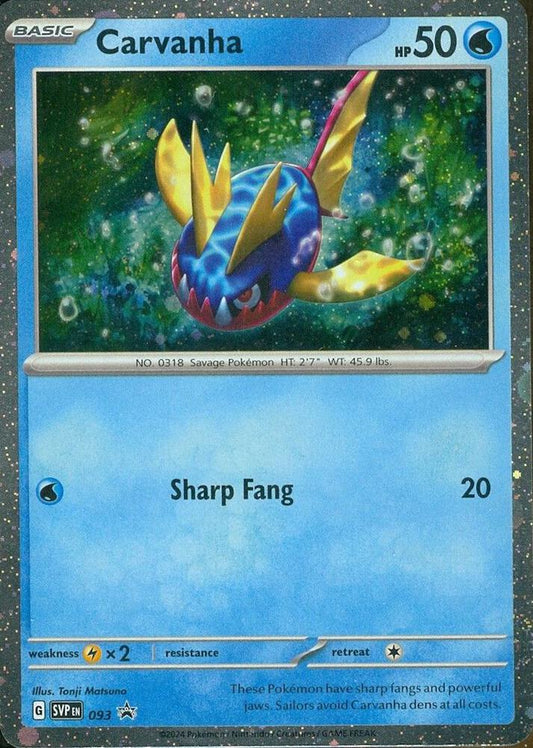 Carvanha - 093 - 093 Promo SV: Scarlet & Violet Promo Cards