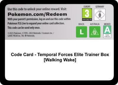 Code Card - Temporal Forces Elite Trainer Box [Walking Wake] - Code Card SV05: Temporal Forces