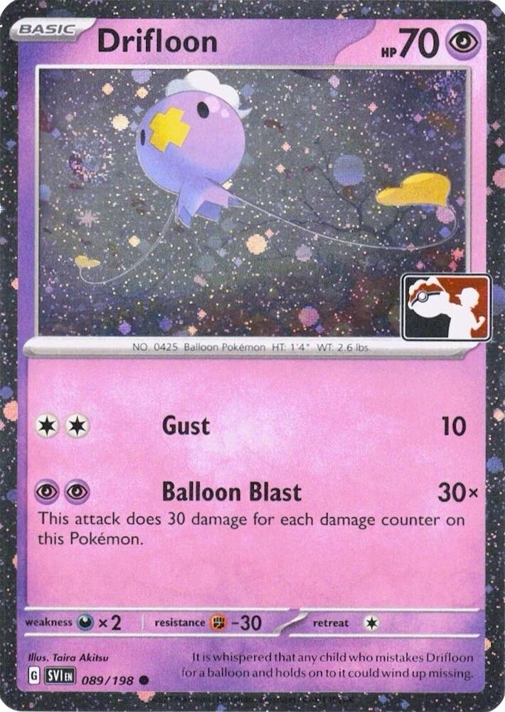 Drifloon - 089/198 (Cosmos Holo) 089/198 Common Prize Pack Series Cards Pokémon card