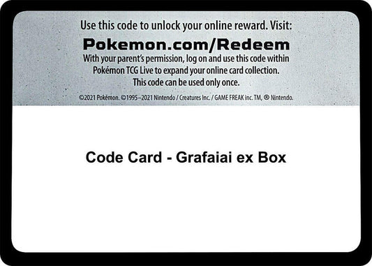 Code Card - Grafaiai ex Box Code Card Miscellaneous Cards & Products Pokémon card