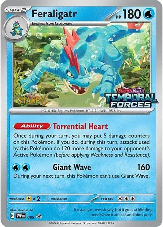 Feraligatr - 089 (Prerelease) [Staff] 089 Promo Scarlet & Violet Promo Cards Pokémon card