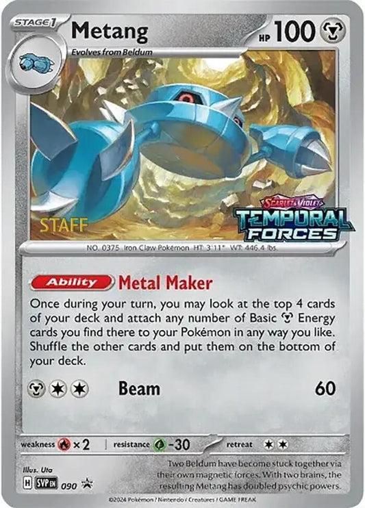 Metang - 090 (Prerelease) [Staff] 090 Promo Scarlet & Violet Promo Cards Pokémon card